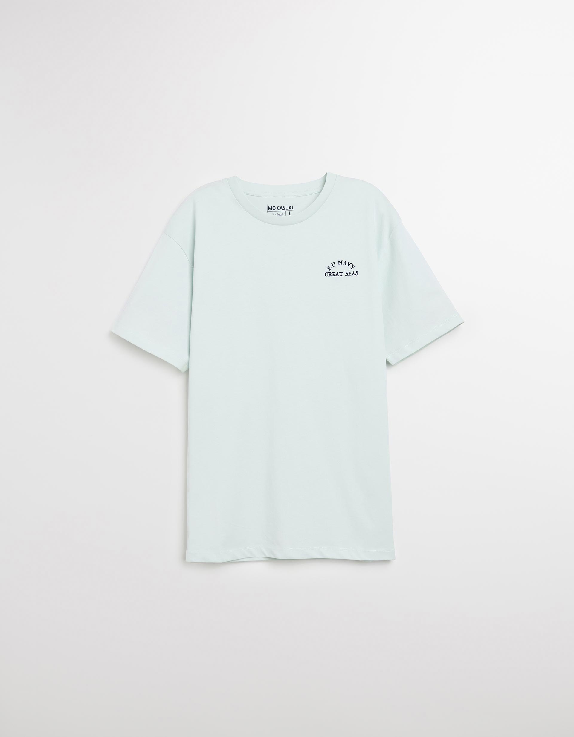 T-shirt Print, Homem, Azul Claro