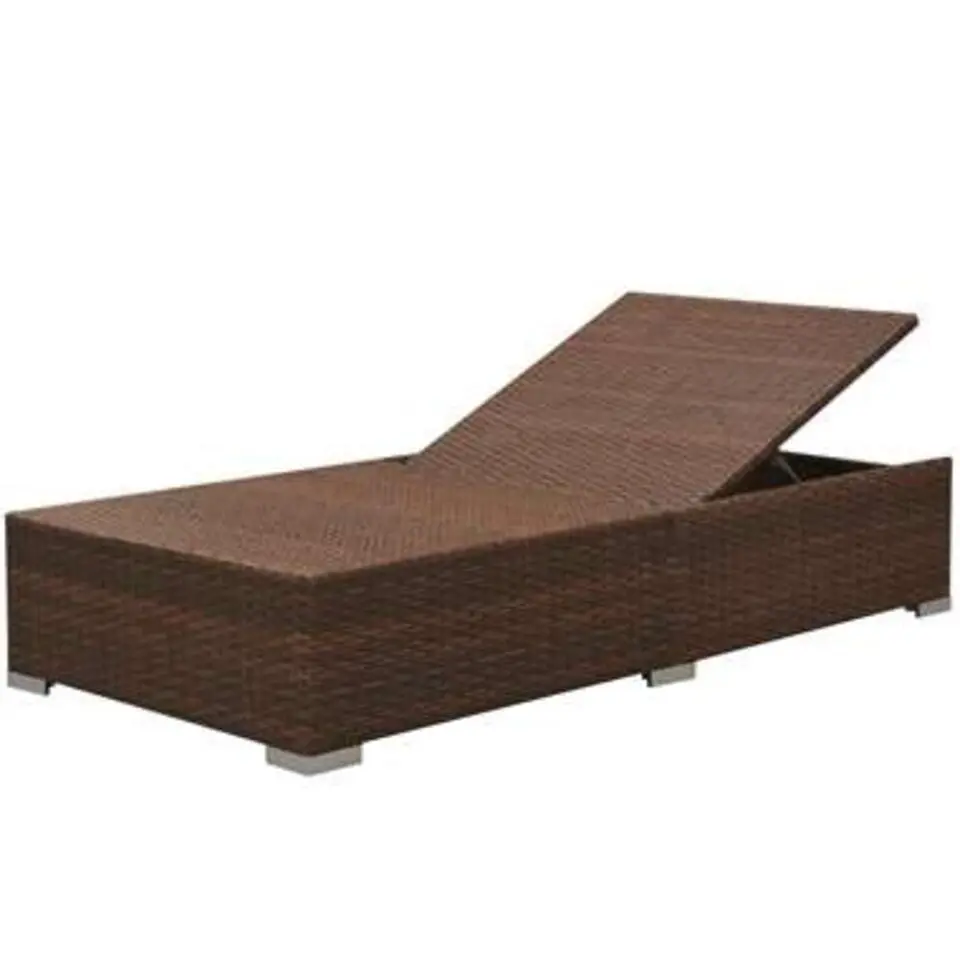 vidaXL - Tuinbank Set - Bruin - Poly rattan