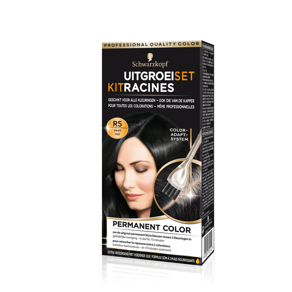 Schwarzkopf Uitgroeiset Haarverf Zwart R51 set