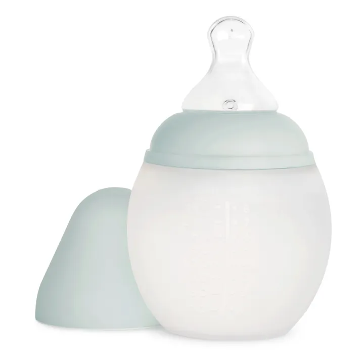 Elhée Biberon en silicone médical et tétine physiologique | Vert Menthe