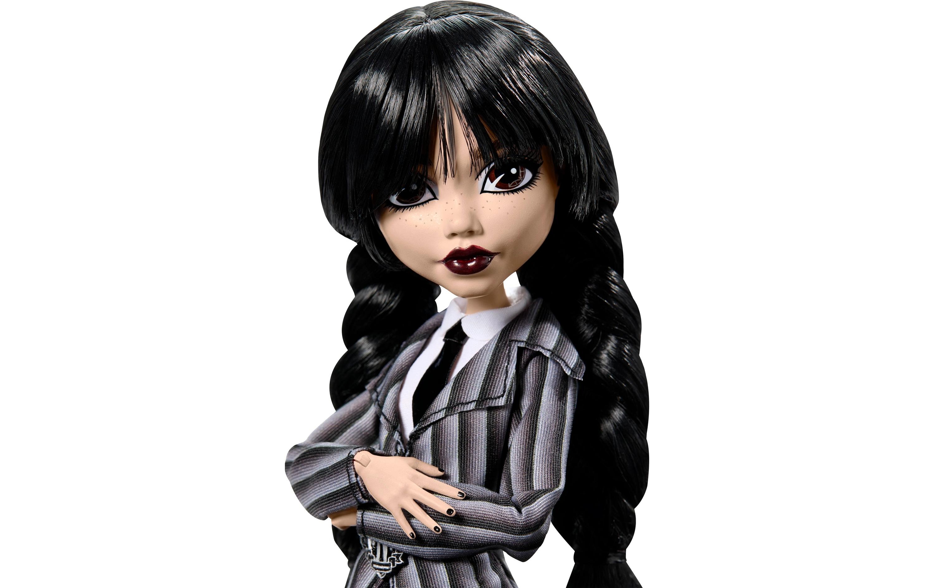 Puppe Monster High Wednesday SchoolSammelfigur in Uniform mit Rucksack