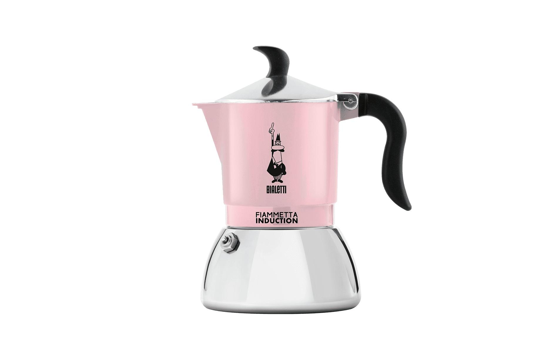 Espressokocher Fiammetta Induction für 4 Tassen, RosaItalienische Espressokanne – ein Design-Klassiker