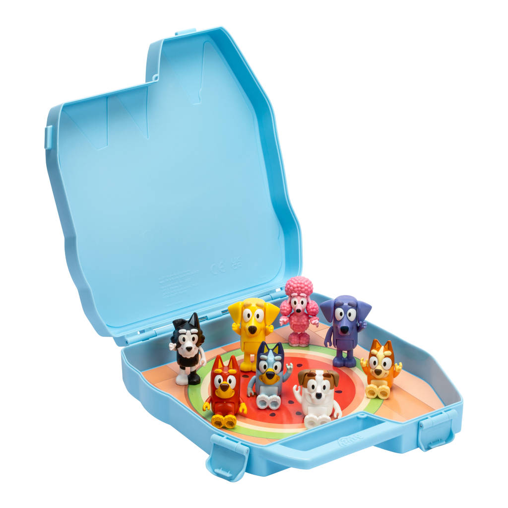 Bluey Verzamelkoffer met 8 speelfiguren Deluxe set