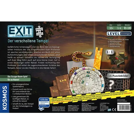 KOSMOS EXIT Das Spiel mit Puzzle: Der verschollene Tempel