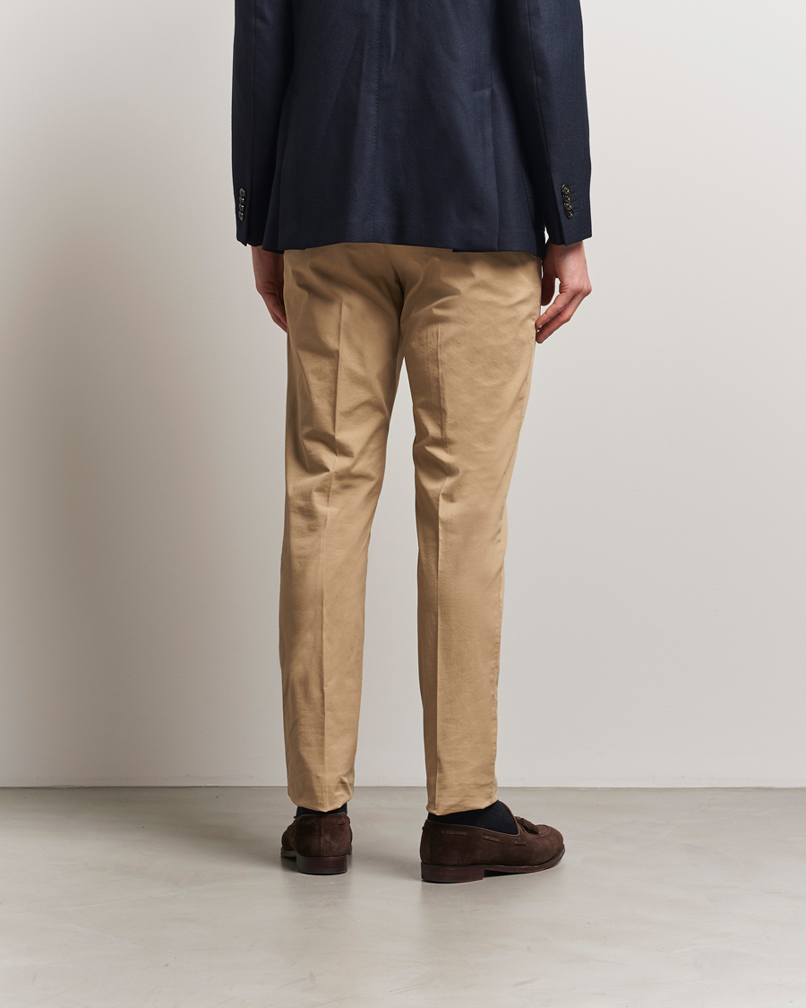 PT01 Gentleman Fit Cotton/Stretch Trousers Beige