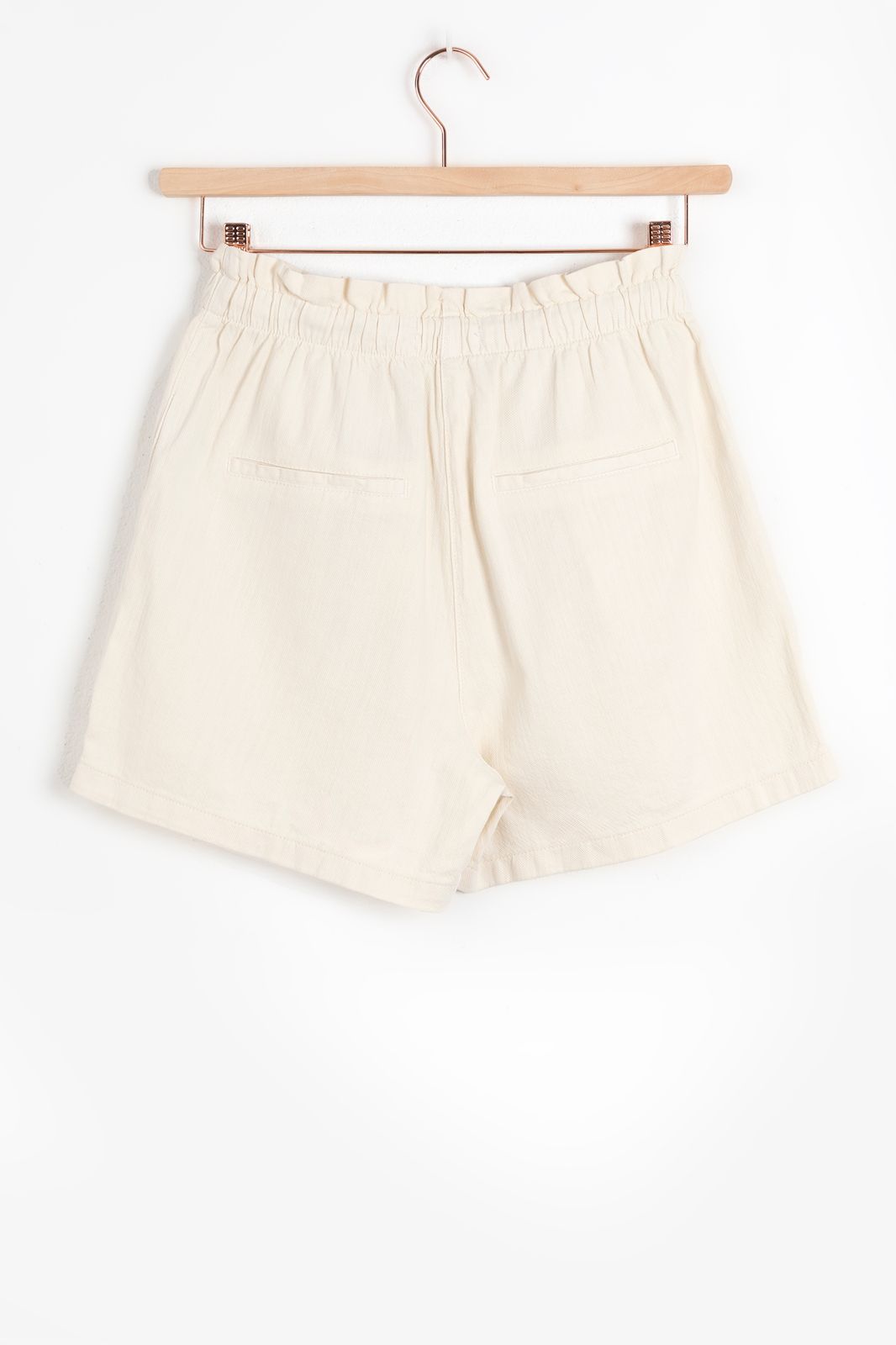 Off-white high waist katoenen shorts