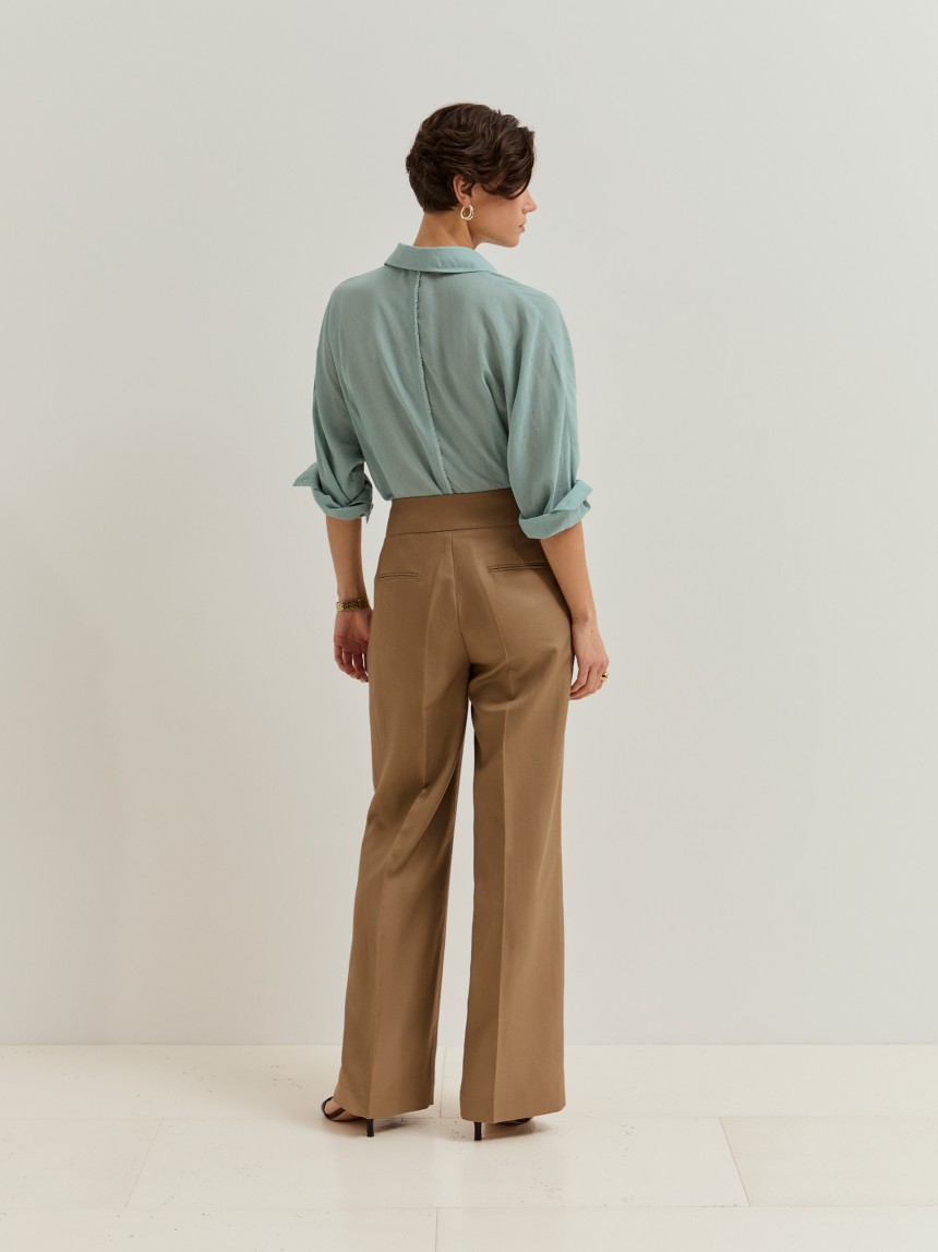 Calças wide leg