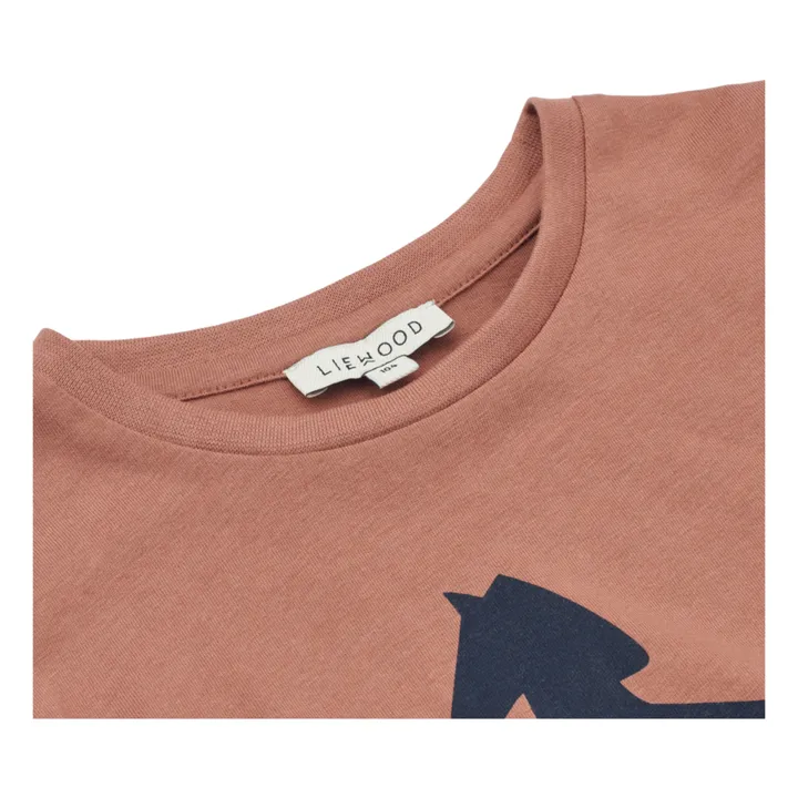 Liewood T-Shirt Manches Longues Coton Bio Cheval Apia | Vieux Rose