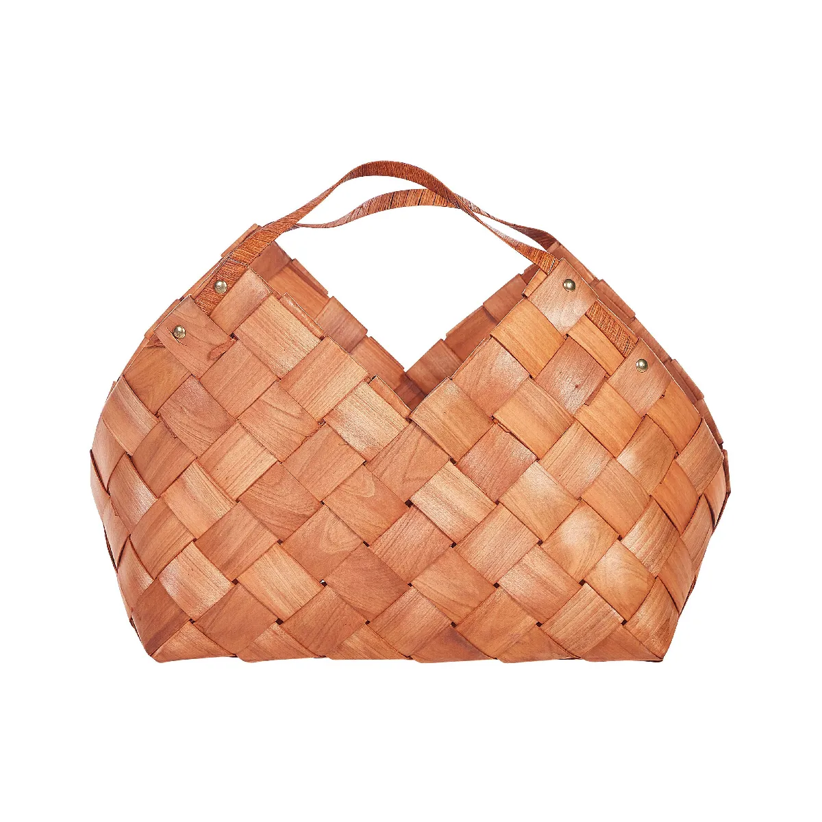 Beliani Panier QARA en bois tons naturels