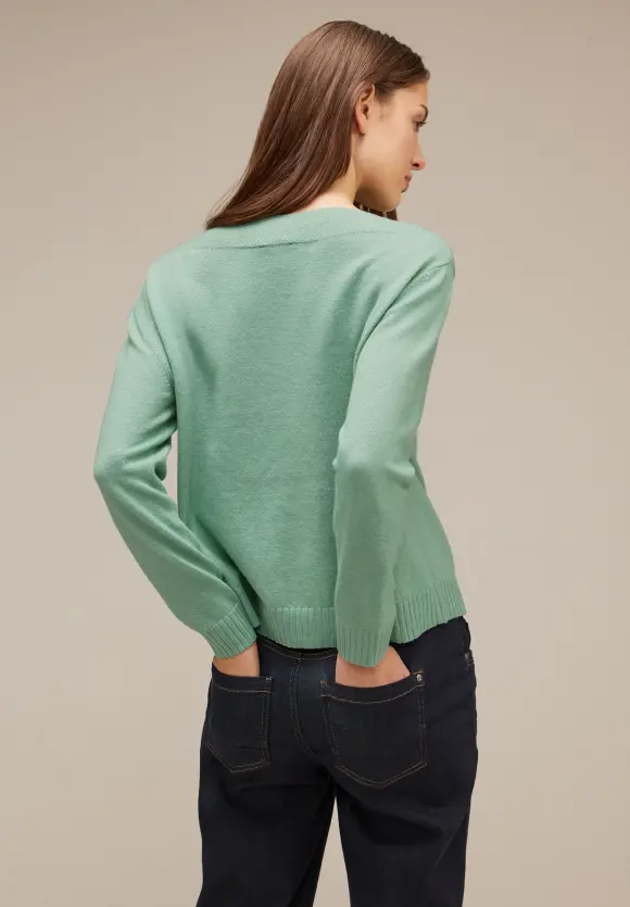 Softer Strickpullover - gentle green melange