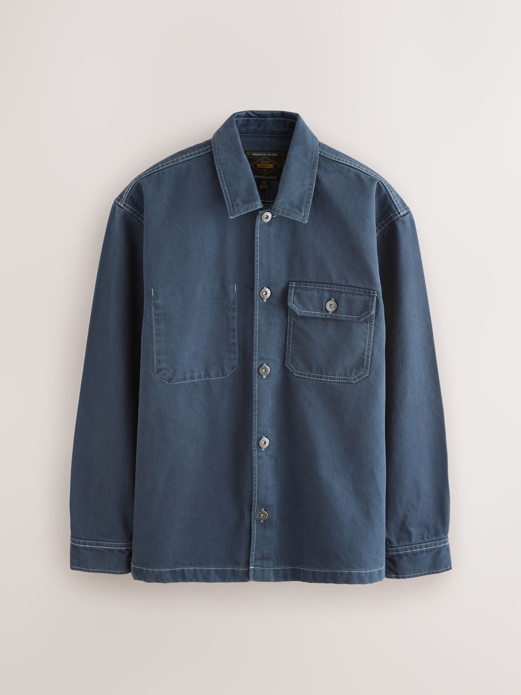 Donkerblauw - Canvas Shacket Overshirt