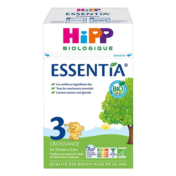 Leite Essentia Orgânico Hipp 3ª Etapa 600g