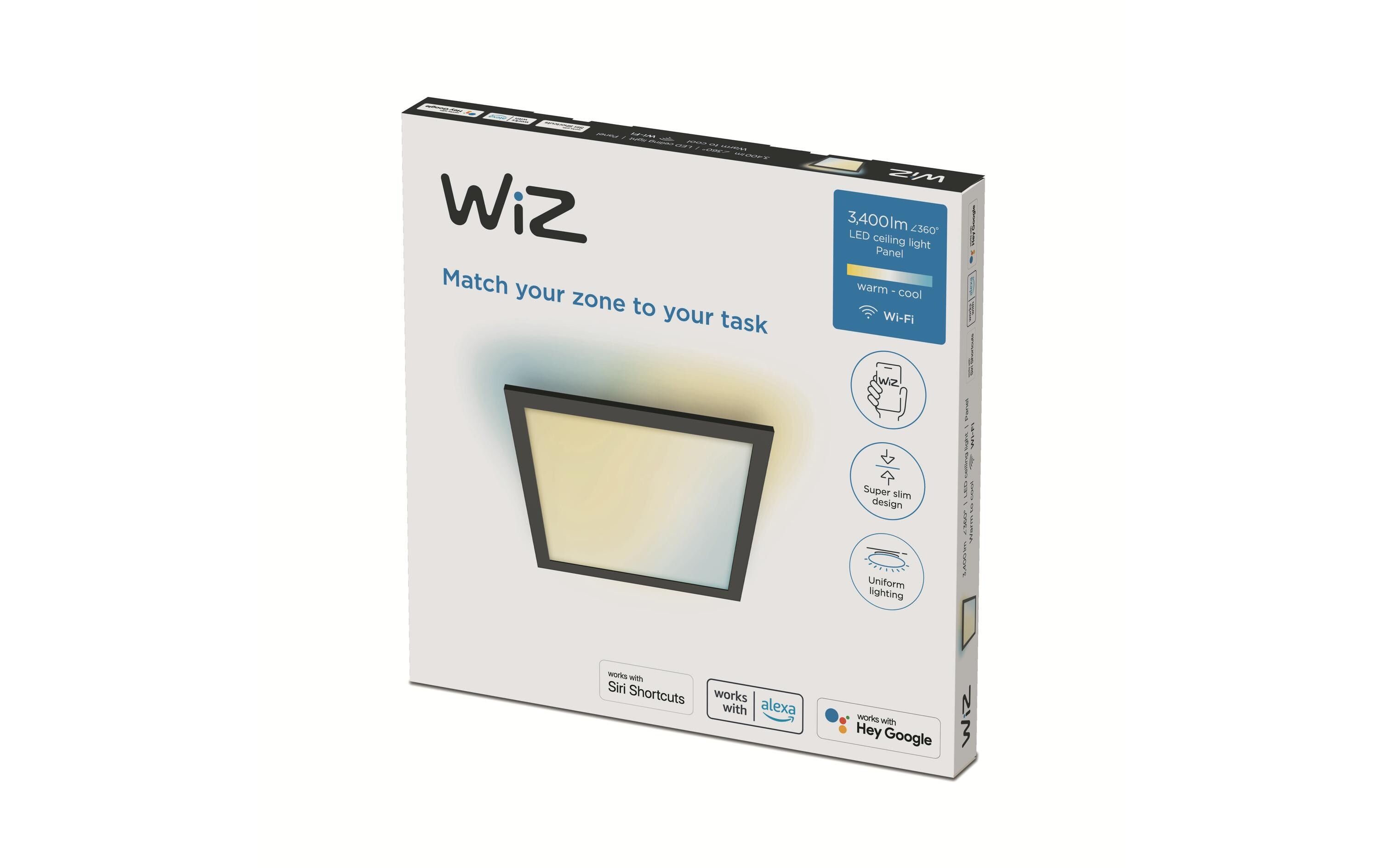 LED-Panel Ceiling SQ, 36 W, 2700- 6500 K, Schwarz<br>LED Panelleuchte