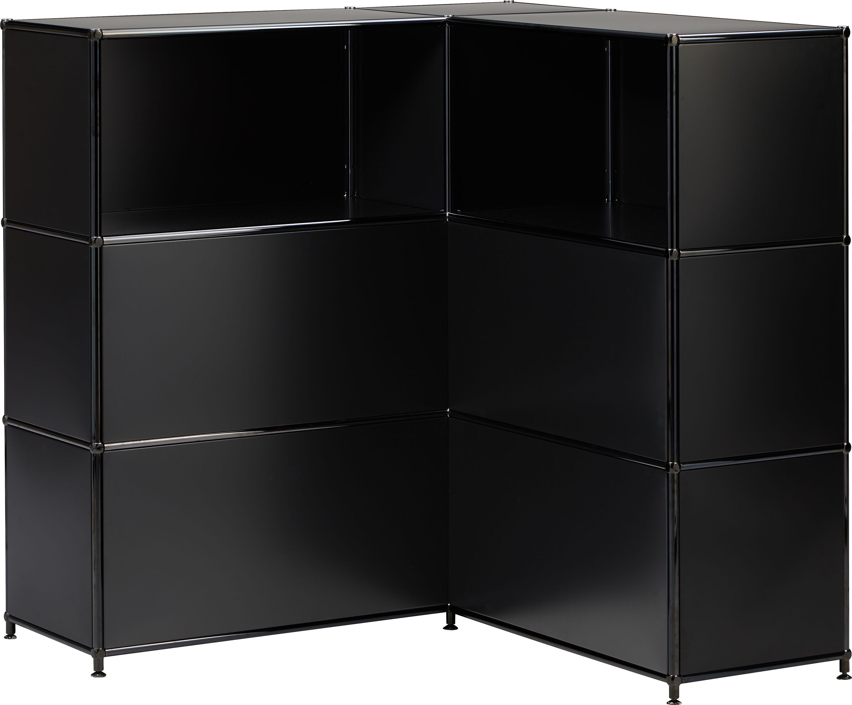 FLEXCUBE Eckkombination - Schwarz / B: 115.0 cm x T: 115.0 cm x H: 118.0 cm