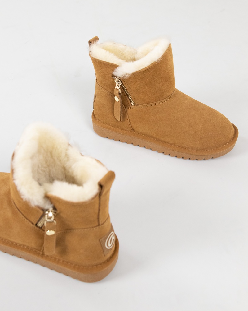 Ara Alaska Gevoerde boots  - cognac