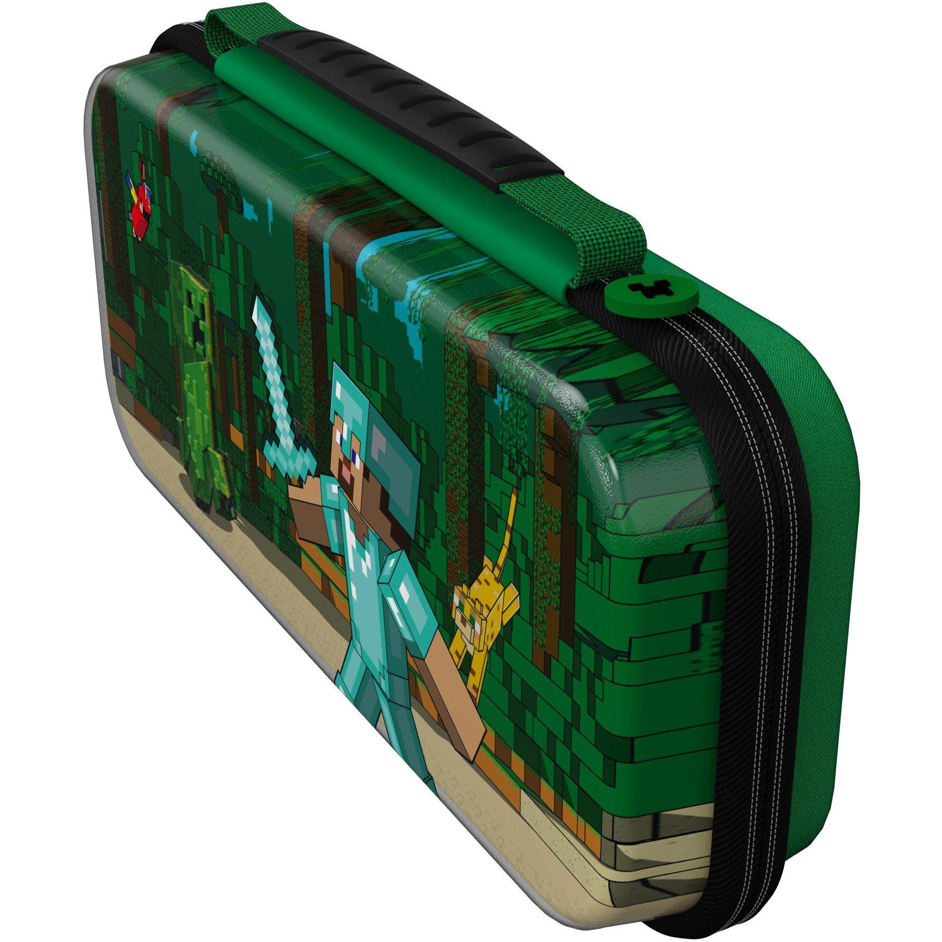 PDP REALMz™ Nintendo Switch Travel Case Plus GLOW: Minecraft Forest Battle