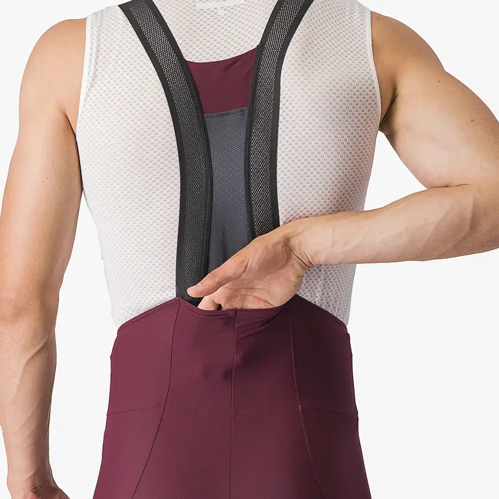 Castelli Espresso Fietsbroek Kort Donkerrood Heren