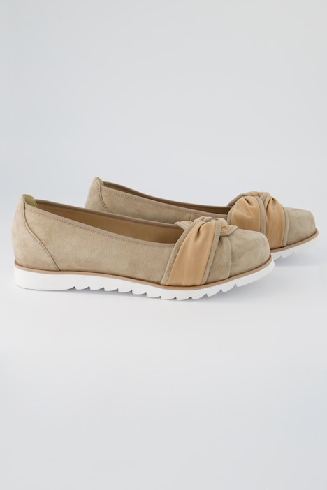 Ballerinas, Zierknoten, Velours, Weite H