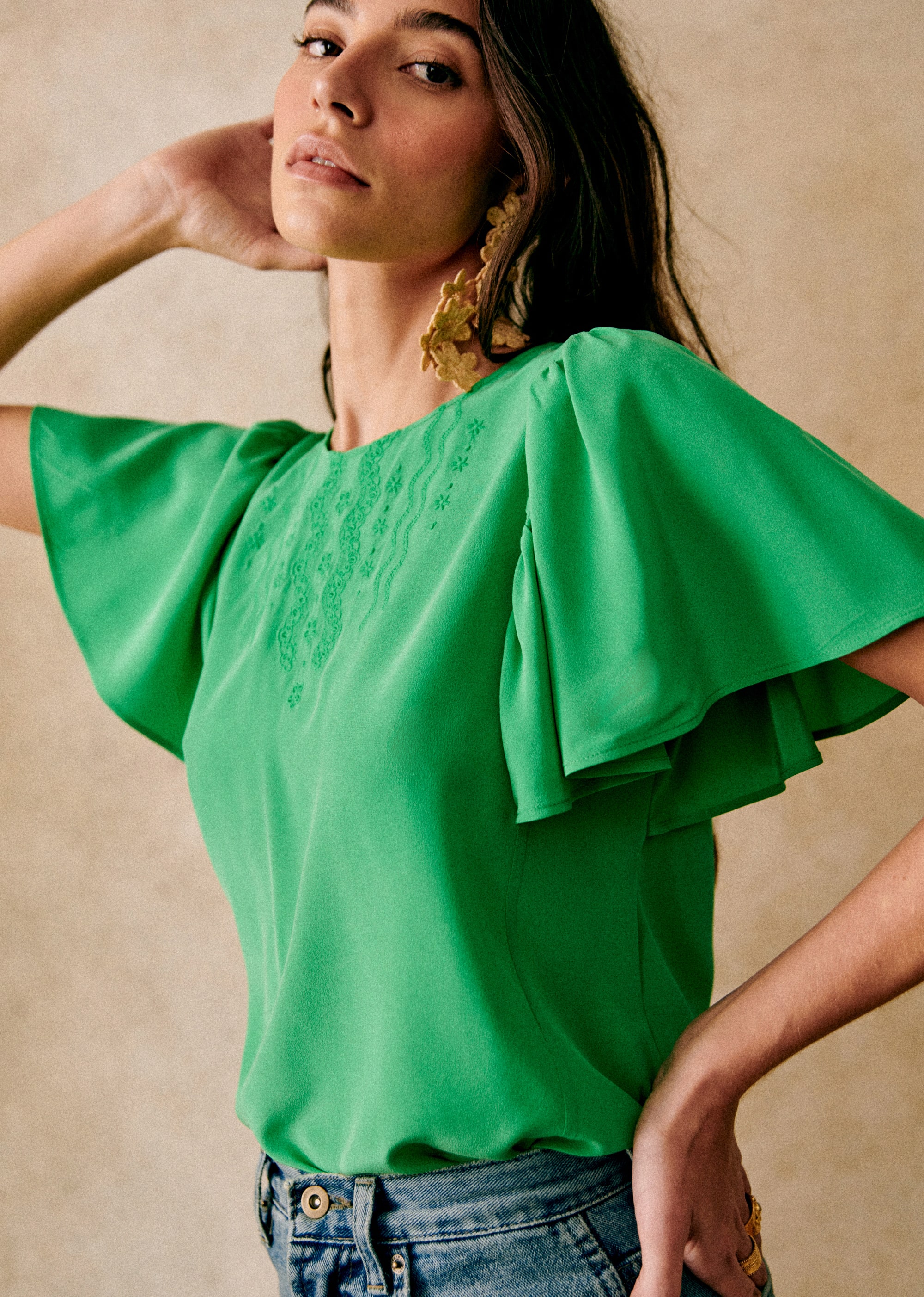 Blouse Juna - Vert Flash - E-SHOP/CHEMISES & BLOUSES 5905217