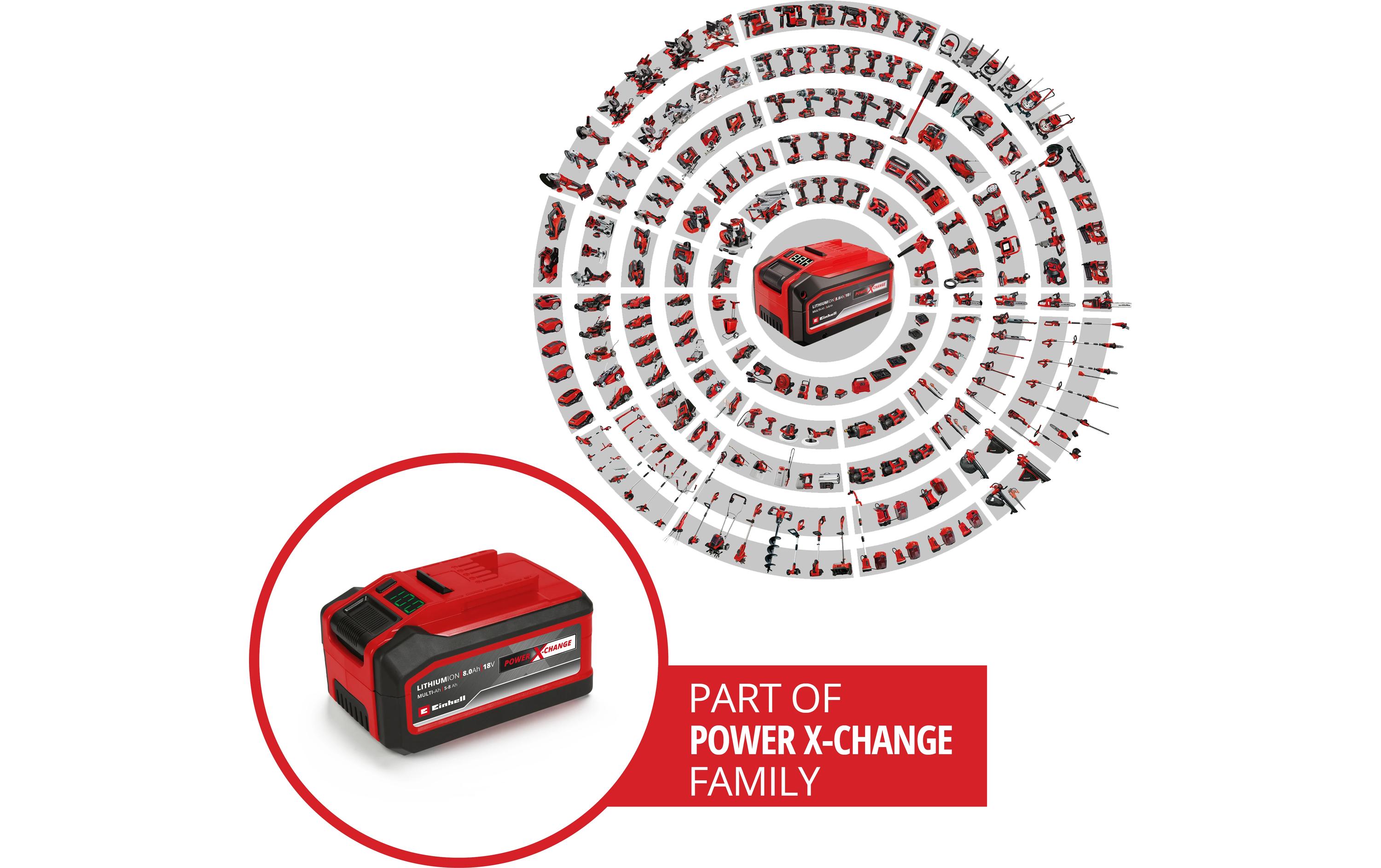 Akku PXC+ 18 V 5-8Ah MULTI<br>Universell einsetzbarer Akku für die gesamte Einhell PXC-Produktfamilie