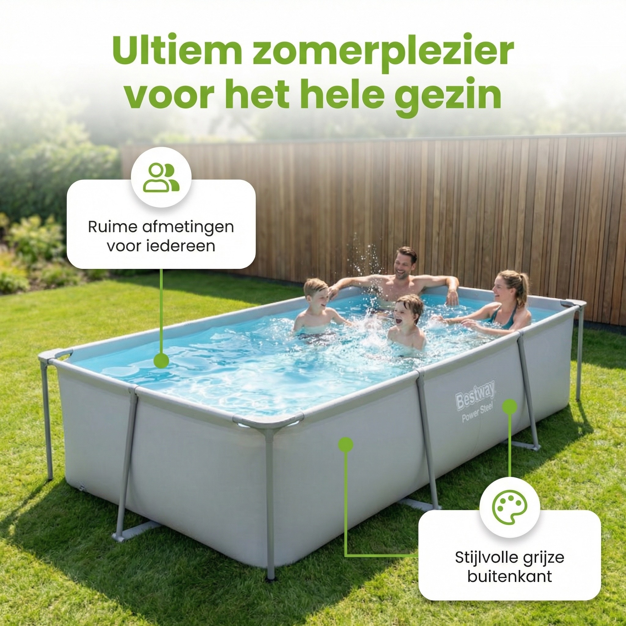 Bestway power steel 549x274x122cm zwembad – 5-delig