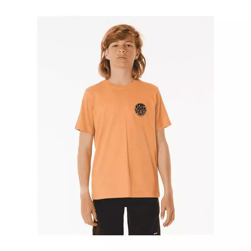 Teeshirt junior RIPCURL Wetsuit Icon Tee -Kids Peach Nectar