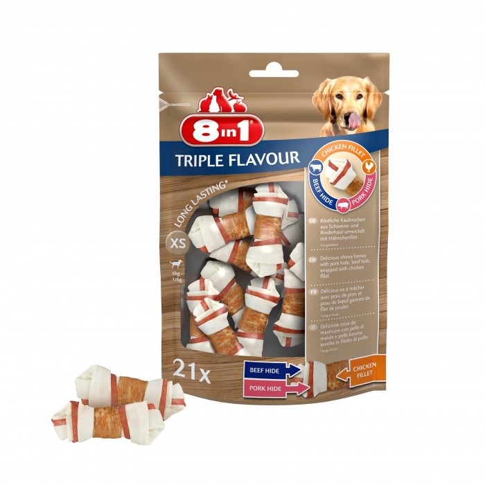 Os à mâcher Triple Flavour 8in1