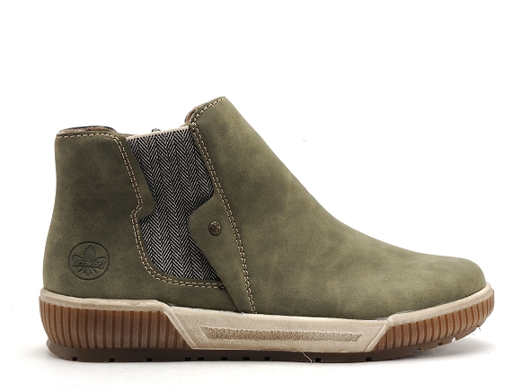 Rieker boots bottine plates femme n0761 vert