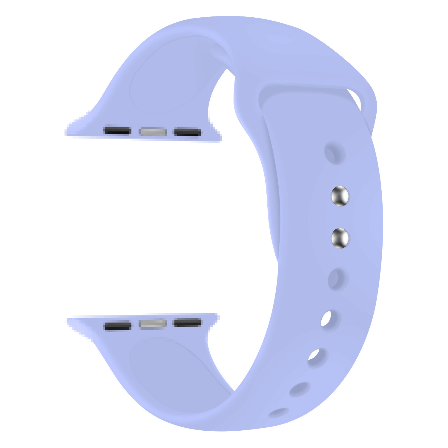 Apple Watch (49/46/45/44 mm) Silikon Sport Armband mit Doppelverschluss (Gelenkumfang: 175-205mm) - Lila