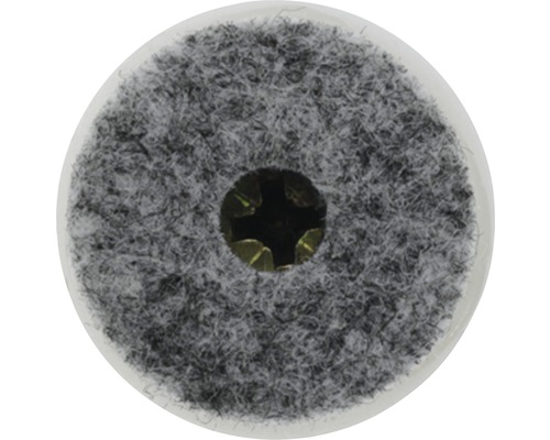 Tarrox viltglijders met schroef, 20 mm rond, grijs, 24 stuks