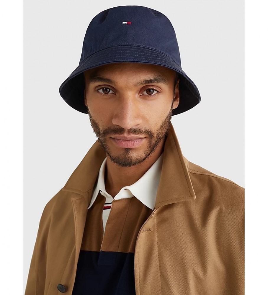 Chapéu Bucket Tommy Hilfiger com Logotipo Azul Marinho