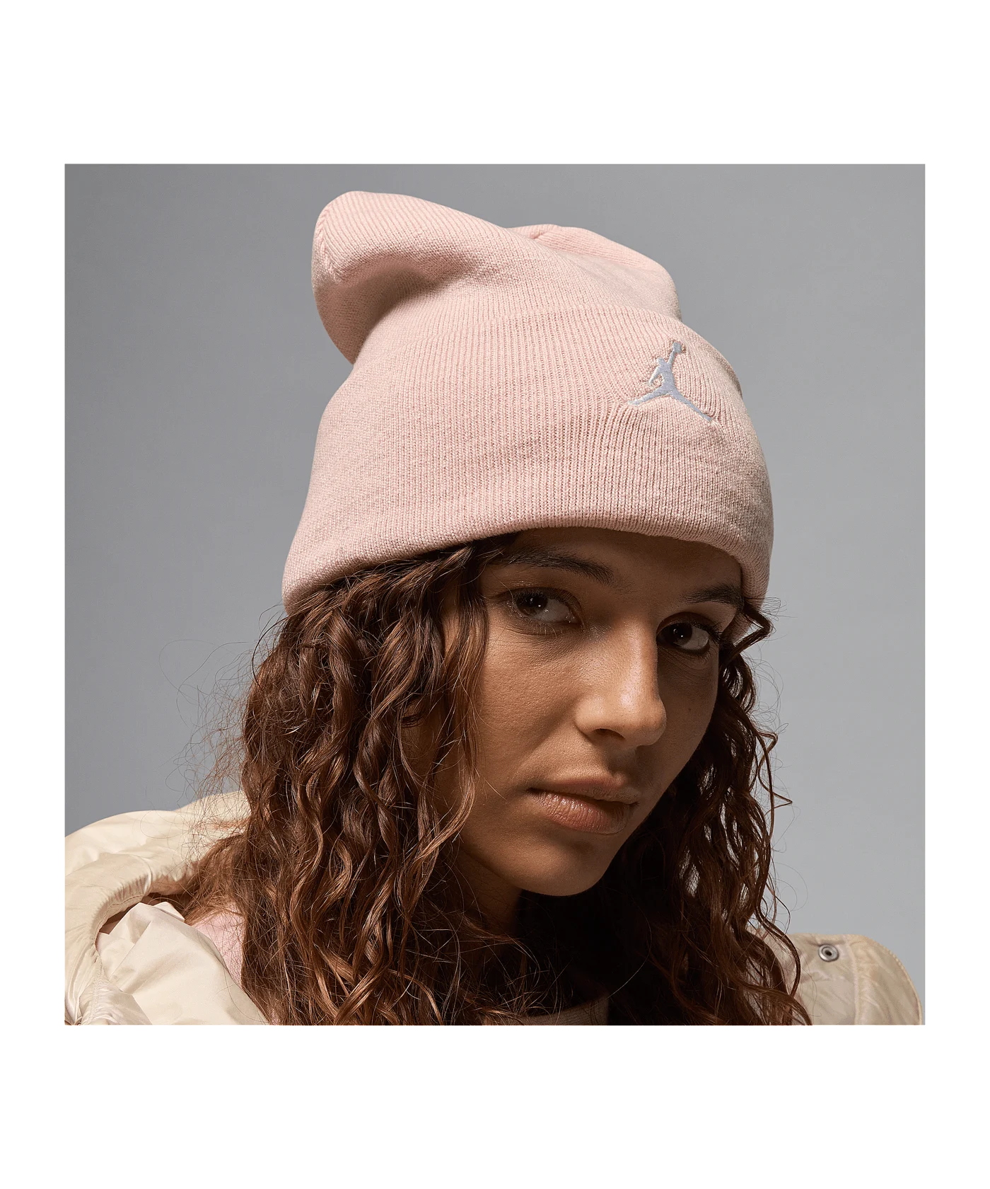 Jordan Peak Lined Beanie Pink F601