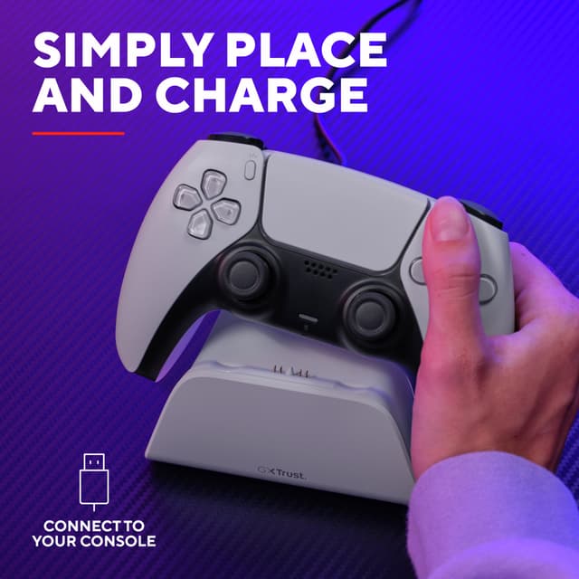 Trust GXT255W PS5 DualSense opladningsstander til controller