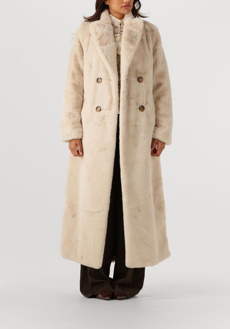 ecru ibana faux fur jas camille