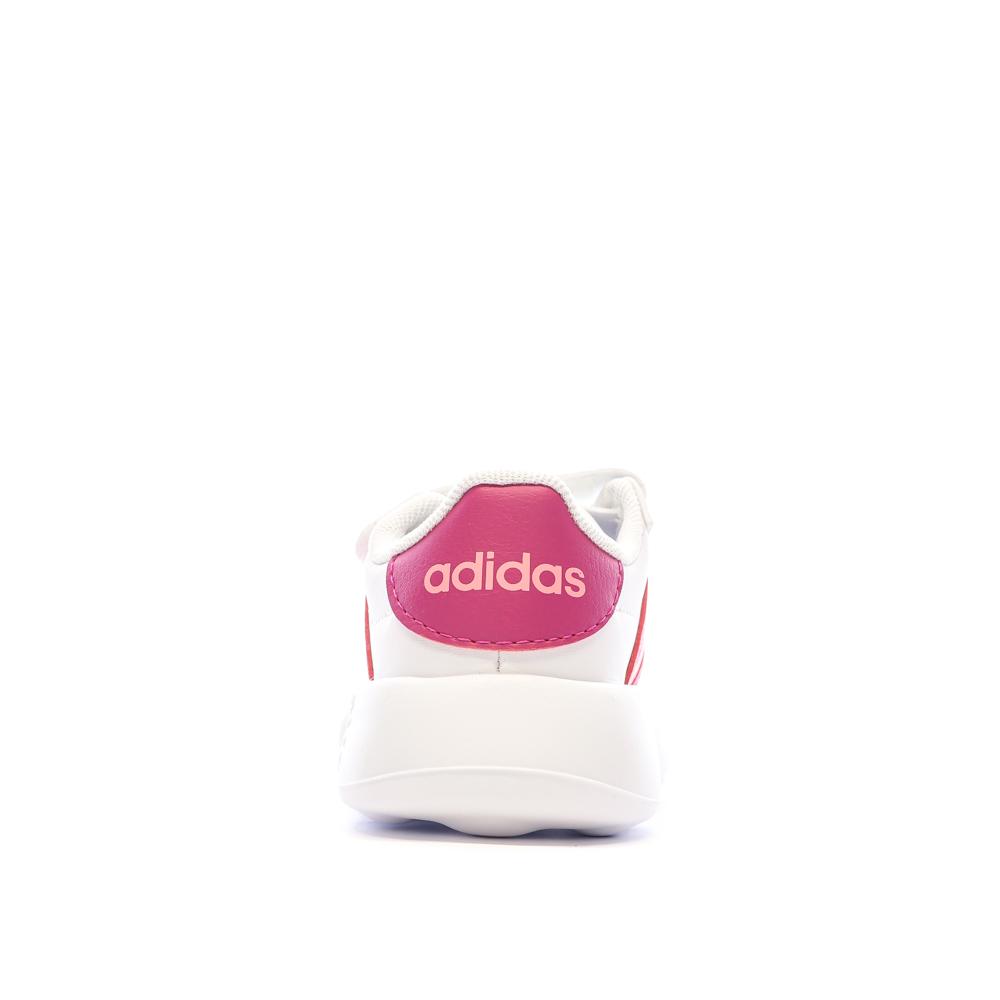 Adidas Baskets Blanc/Rose Enfant Adidas Advantage Cf I