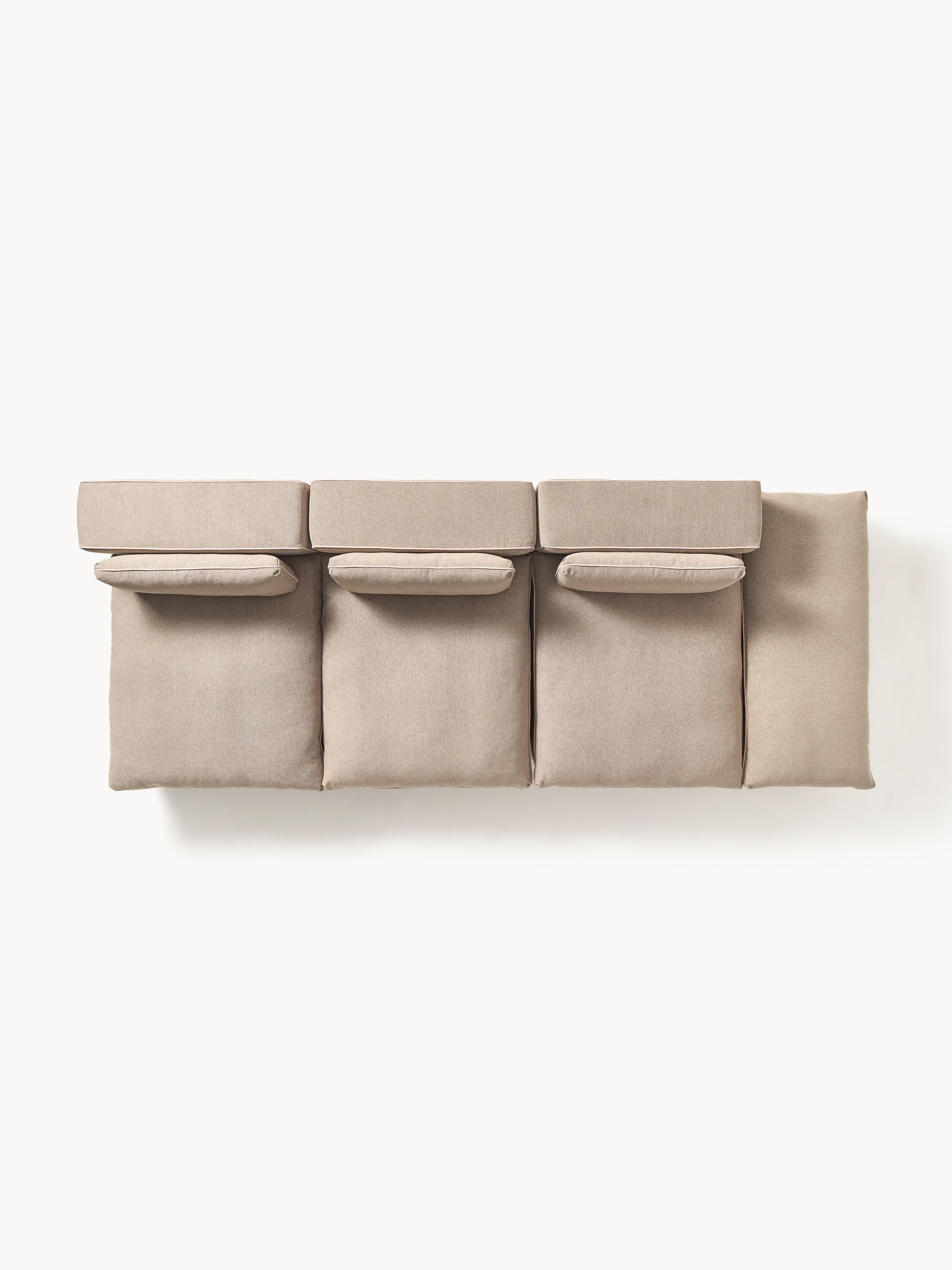 Modulaire XL-bank Felix (3-zits) met poef