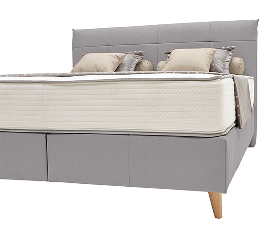 Boxspringbett »Milla«, ca. 160 x 200, platingrau