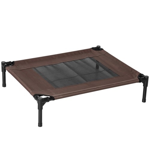 Cama elevada marrom para cães PawHut