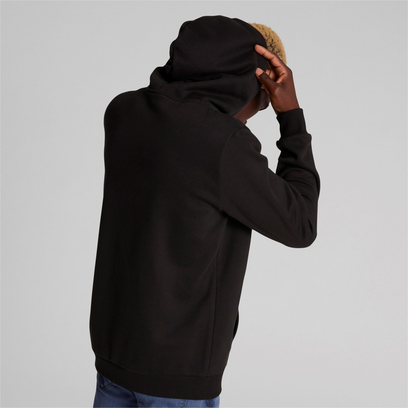 PUMA Essentials Small Logo Hoodie Zwart Wit