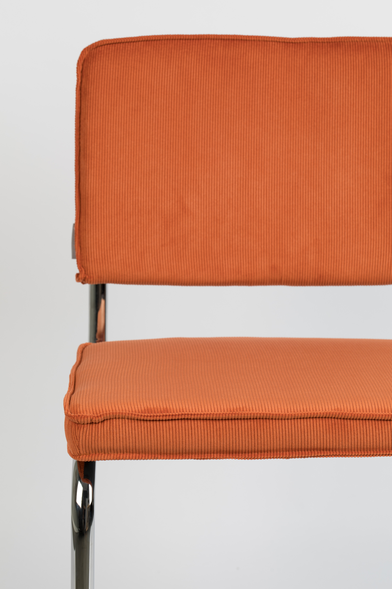 Eetkamerstoel RIDGE RIB oranje - set van 2