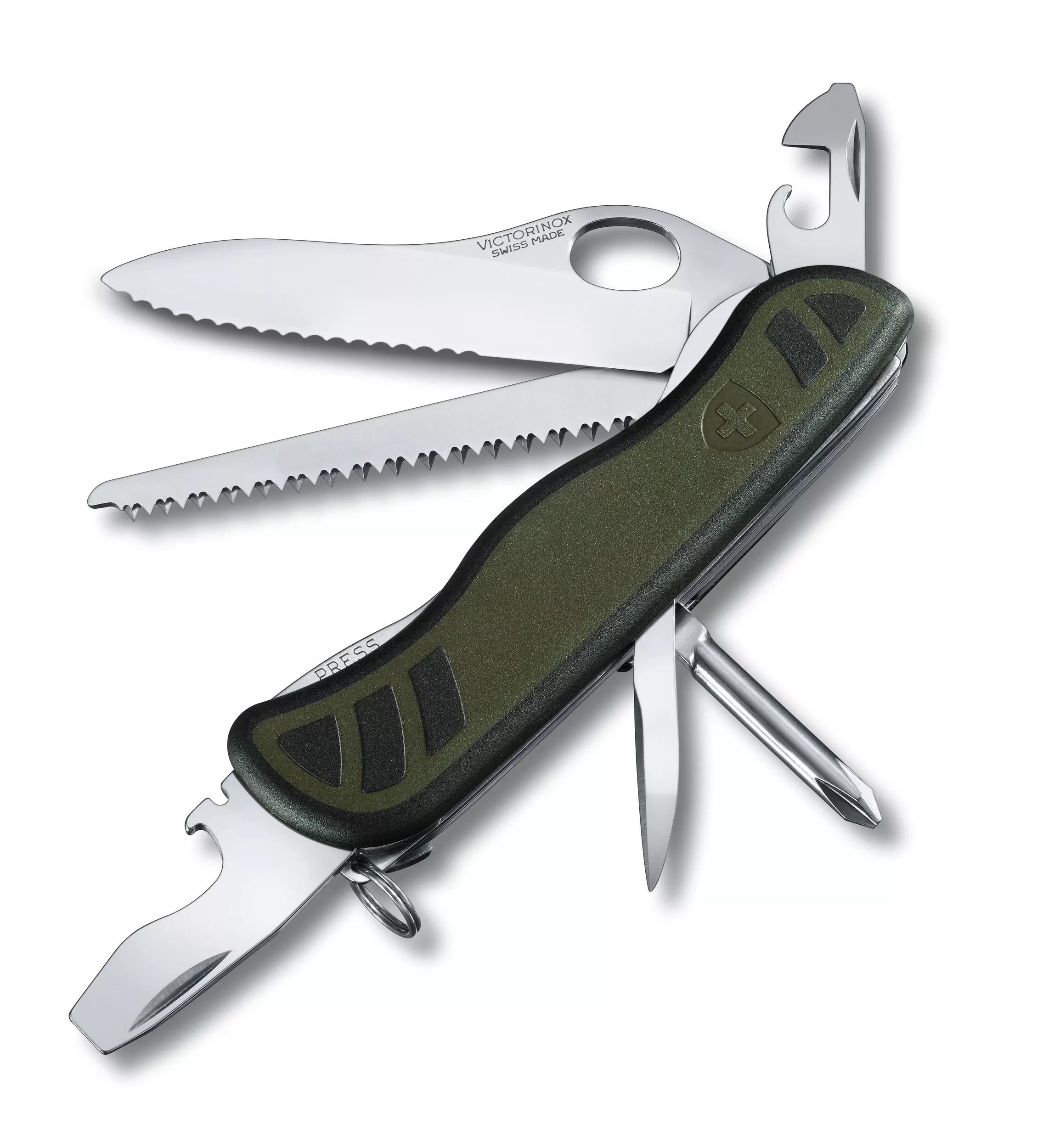 Schweizer Soldatenmesser 08-grün/schwarz