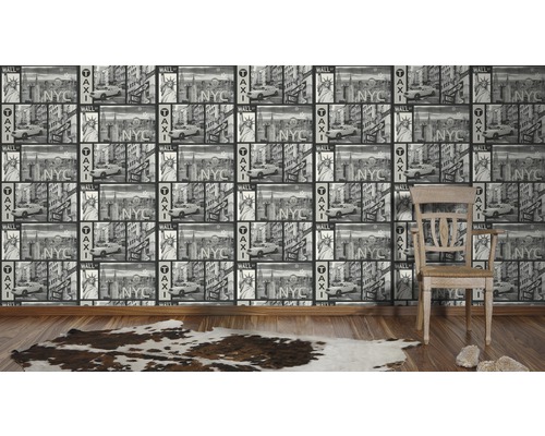 Behang 30045-2 Jongens & Meisjes 6 New York zwart-wit