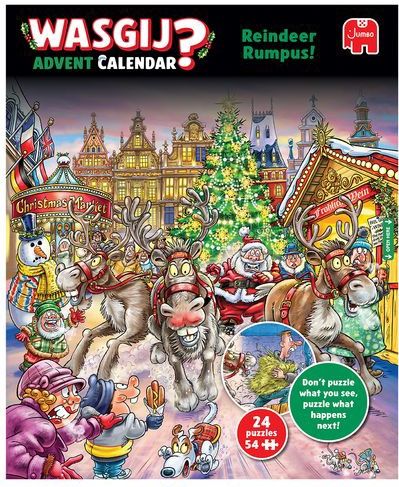 Jumbo - Wasgij Advent Kalender Puzzel 2025 - Karton - 54 Puzzelstukjes