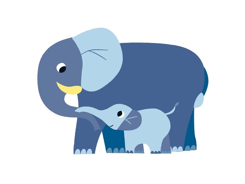 DJECO 100 Sticker Relief Mutter Kind Aufkleber zum Thema Mütter-Tierbabys