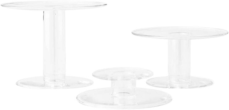Audo Copenhagen Abacus, Candle Holder, H8,5 Transparent