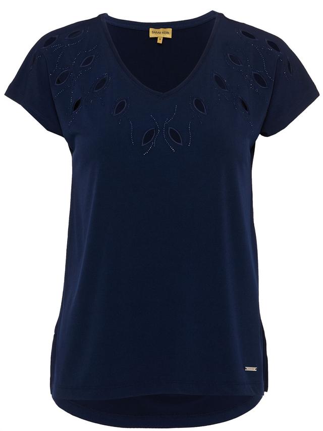 Frenchjersey Shirt mit Cut Out Effekt
