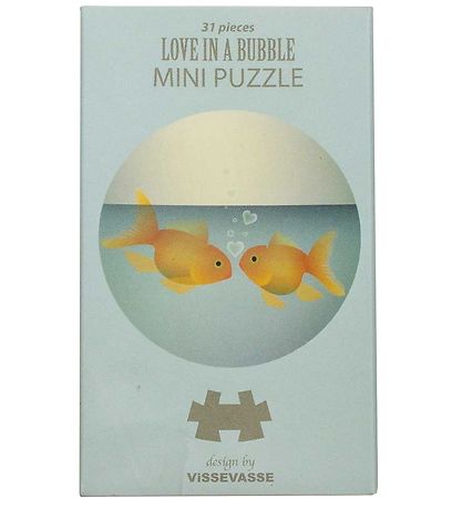 Vissevasse Puslespil - Love In A BubBlå - 31 brikker