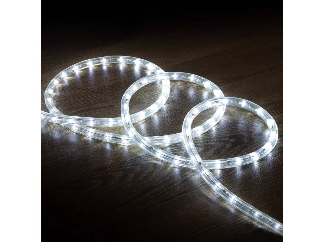 Gaine LED Ronde 220V AC 36 LED/m Blanc Froid IP65 sur Mesure Coupe Tous les 100cm 50 m