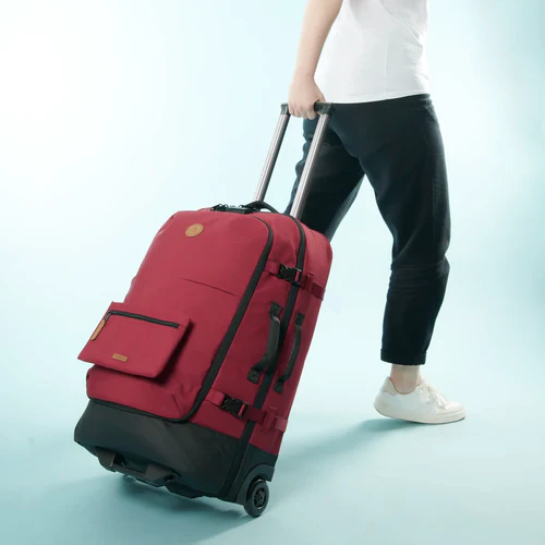 Valise souple 2 roues medium Sibiu bordeaux
