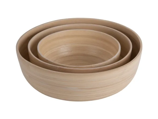 present time PT4140NT, Serveringsskål, Bamboo, Naturlig, Rund, 3 stk